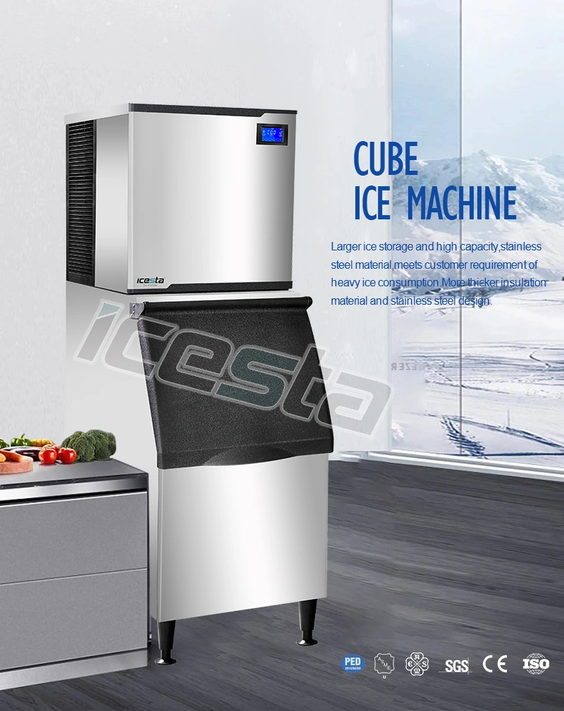 Customized Icesta High Reliable 465kg 700kg 900kg 1 Ton Ice Cube Machine for South Africa